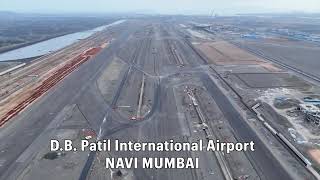 Navi Mumbai International Airport Drone View  4K  Mumbai Musafir [upl. by Tuchman]