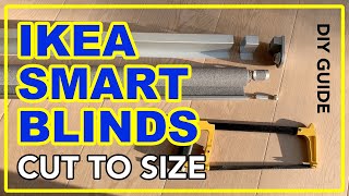 IKEA SMART BLINDS cut to size  how to make them fit your window more info in description [upl. by Lahsram]