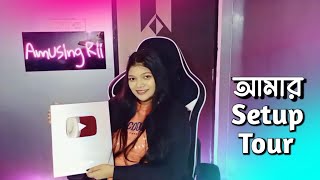 My Setup Tour With Silver Play Button Unboxing [upl. by Nore178]