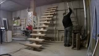 Fabrication dun escalier partie 3Build an oak staircase Part 3 [upl. by Vel]