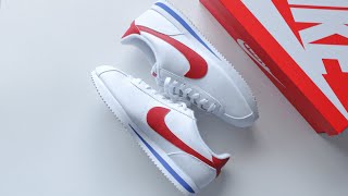 Nike Cortez Basic Leather OG Onfeet  Unboxing [upl. by Bondie]