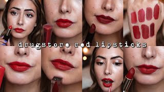 My Favourite Drugstore RED Lipsticks [upl. by Amieva]