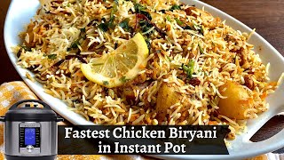 Quickest Chicken Biryani Recipe in Instant Pot  Dum Biryani Instant Pot  The Home Maker Baker [upl. by Atekihc]