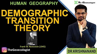 Demographic Transition Theory Notestein Geography Optional [upl. by Marcie]