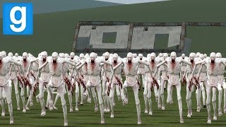 SCP096 HORDE VS TOWERS  Garrys mod Sandbox [upl. by Ellga248]