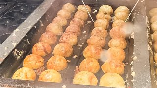 japanese street food  TAKOYAKI  octopus balls [upl. by Nagam642]