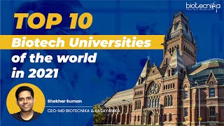 Top 10 biotech Universities of the world in 2021 [upl. by Cita]