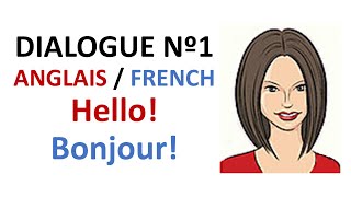 Dialogue 1  English French Anglais Français  Hi Whats your name  Bonjour Comment tappellestu [upl. by Clougher344]