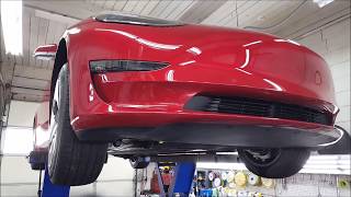 Underneath a Tesla Model 3  undercarriage inspection [upl. by Calore]