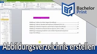 ABBILDUNGSVERZEICHNIS ERSTELLEN  Bachelorarbeit amp Hausarbeit  Word [upl. by Ahcsim]