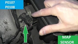 Map Sensor P0107 and P0108  How to Test and Replace [upl. by Bonnibelle759]