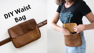 DIY Waist Bag  Belt Bag Tutorial [upl. by Guinna]