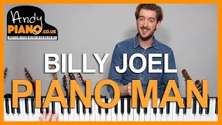 Piano Man  Billy Joel Piano Tutorial  How to play songs [upl. by Prissy]