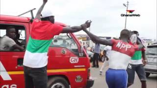 NPP NDC supporters in a battle of campaign songs [upl. by Rooney]