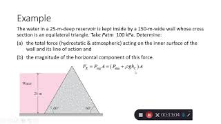 Fluid Mechanics  Chapter 3  Hydrostatic Force on Inclined Plane [upl. by Nymassej]