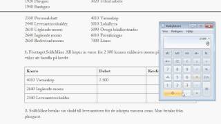 Företagsekonomi 1 Redovisning  Övningsuppgifter [upl. by Liatrice]