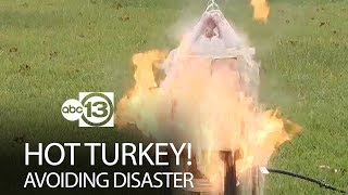 Deep fried turkey disaster demonstration [upl. by Laohcin]