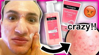 I tried Neutrogena Visibly Clear PINK GRAPEFRUIT face wash for ONE WEEK [upl. by Enyehc622]