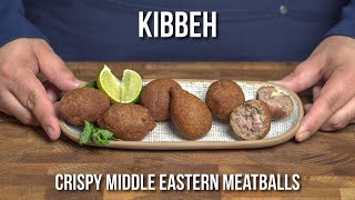 How to make Kibbeh  CRISPY Middle Eastern meatballs [upl. by Acimehs37]