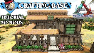 Ark Survival Evolved  How to Build a Crafting Base  Villa Design No Mods [upl. by Narol]