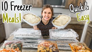 10 Easy Freezer Meals Prep  OVEN BAKED amp SLOW COOKER  Julia Pacheco [upl. by Karilla]