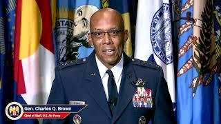 Chief of Staff of the Air Force Gen Charles Q Brown Jr speaks at the NGAUS Conference 2020 [upl. by Castra]