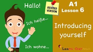 A1  Lesson 6  sich vorstellen  introducing yourself in German  Learn German [upl. by Iinde]