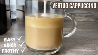 How to Make a Cappuccino with Nespresso Vertuo and Aeroccino milk Frother  VertuoLine Recipe [upl. by Irene180]