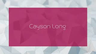 Cayson Long  appearance [upl. by Nat]