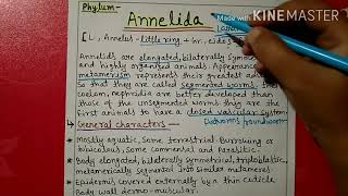 Phylum Annelida characters and classification explain [upl. by Volnay]