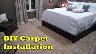 How to Install Carpet  OurHouse DIY [upl. by Yendor]