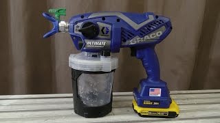 2017 Graco UltraUltimate Handheld Sprayer Overview and Demo [upl. by Atinauq]