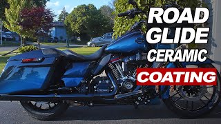 How To Ceramic Coat a Motorcycle  2019 Harley CVO Road Glide [upl. by Nosretep]