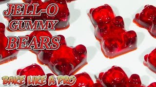 Easy JELLO Gummy Bears Recipe [upl. by Chuch]