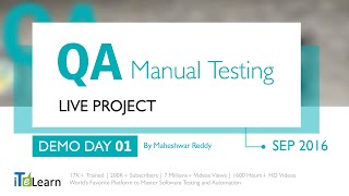 QA Manual Testing Live Project Demo 01 for beginners [upl. by Wengert769]