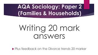 Sociology Answering 20 mark questions [upl. by Palestine]