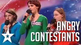 Acts With Attitude 5 Angriest Contestants on Got Talent HD [upl. by Labotsirhc]