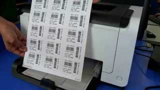 Printing barcode labels by using Laser printer [upl. by Elicec]