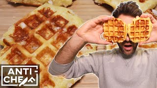 how to make PERFECT BELGIAN WAFFLES [upl. by Adiesirb]