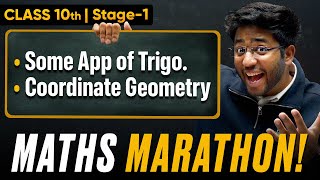 Class 10th Maths Maha Marathon  Some App of Trigonometry amp Coord Geometry 🔥  Shobhit Nirwan [upl. by Gaillard967]