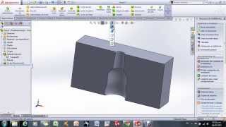 SOLIDWORKS TUTORIAL BÁSICO 9 CORTE DE REVOLUCIÓN [upl. by Ynaffat]