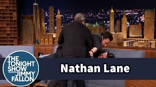 Nathan Lane and Jimmy Fallon Get in a Brawl [upl. by Aisila]