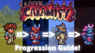 Terraria Calamity Mod Progression Guide PreHardmode [upl. by Anirtek]