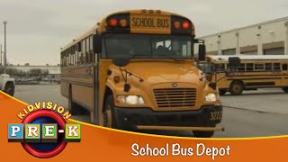 School Bus Depot  Virtual Field Trip  KidVision PreK [upl. by Ayik]