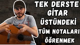 Gitar Dersi 03 ► Tek Derste Gitar Üstündeki Tüm Notaları Öğrenmek Gitarda Notaların Yerleri [upl. by Lissy]