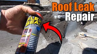 How To Fix A Roof Leak With Flex Seal  THE HANDYMAN [upl. by Anihsit]