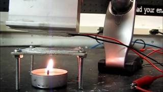 DIY Peltier Candle Powered Electric Generator [upl. by Shalne]