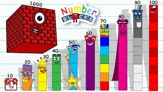 Numberblocks 100 20 30 40 50 60 70 80 90 amp 10 Learn to count by ten  Fun House Toys [upl. by Inirt56]