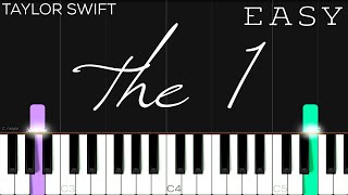 Taylor Swift  the 1  EASY Piano Tutorial [upl. by Htebazile]