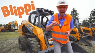 Blippi Learns about Diggers and Construction Vehicles  Blippi Toys  Educational Videos For Kids [upl. by Hajar151]